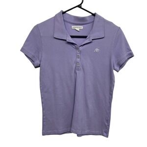 Aeropostale Lavender Polo Shirt L Y2K Preppy Classic Stretch Casual Quiet Luxury